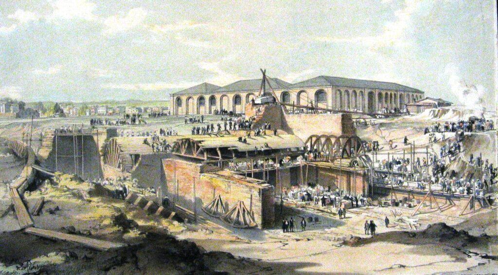 Picture showing construction of the winding house
