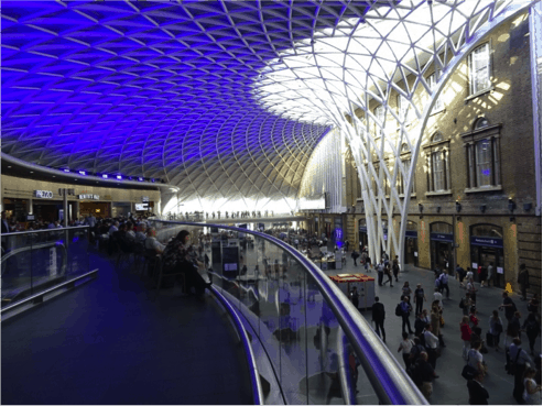 Inside King's Cross Station extension