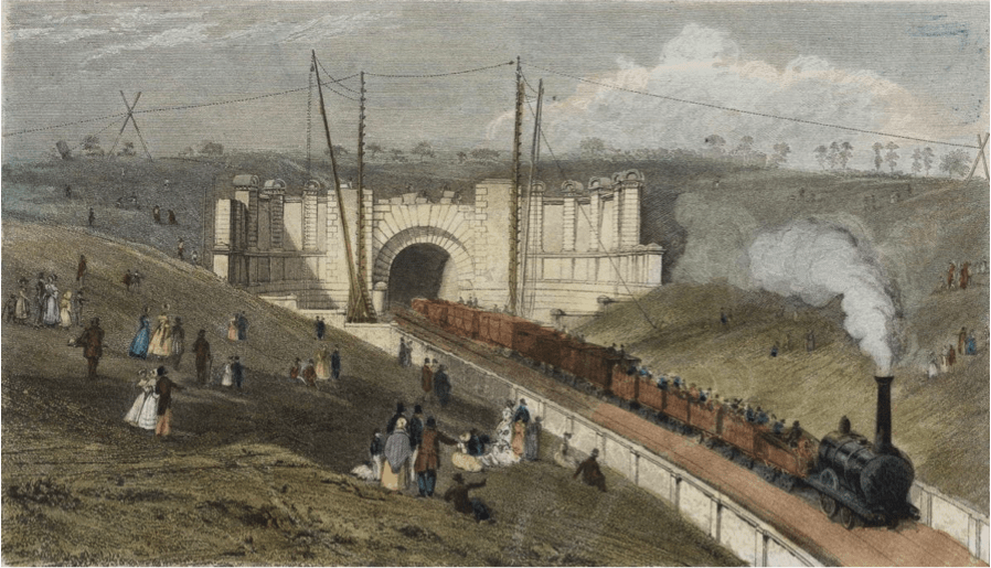 Primrose Hill Tunnel East Portals under construction 