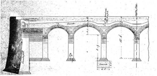 Drawing showing Main Vaults under Good's Sidings